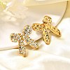 304 Stainless Steel Bowknot Stud Earrings EJEW-A123-02B-G-5