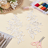2Pairs Leaves Polyester Embroidery Ornaments Accessories DIY-LP0003-31B-1