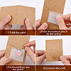 60Pcs Rectangle Foldable Cardboard Necklace Display Cards CDIS-GL0001-02-3