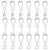 18Pcs 3 Style Universe Theme Iron Shower Curtain Rings for Bathroom HJEW-OC0001-24-1