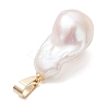 Natural Baroque Keshi Pearl Pendants PALLOY-JF05099-5