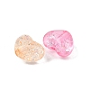 UV Plating Transparent Crackle Acrylic Beads MACR-K361-44-2