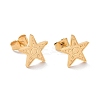 Ion Plating(IP) 304 Stainless Steel Star with Heart Stud Earrings for Women STAS-I693-05G-1