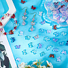 150Pcs 10 Colors Transparent Baking Paint Glass Beads GLAA-LT0001-03-3