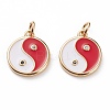 Brass Micro Pave Clear Cubic Zirconia Pendants KK-C100-16G-4
