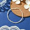 3mm Natural Yellow Quartz Faceted Round Beaded Stretch Bracelets for Women BJEW-JB10842-04-2