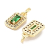 Brass Micro Pave Cubic Zirconia Charms KK-C051-11G-01-2