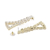 Brass Micro Pave Cubic Zirconia Stud Earrings EJEW-B046-22G-2