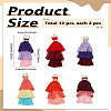 12Pcs 6 Colors Polycotton Tassel Pendant Decorations FIND-LP0007-27A-2