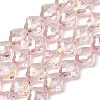 Electroplate Transparent Glass Beads Strands GL-CBA7A17-02A-03-1
