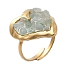 Heart Natural Green Aventurine Finger Rings STAS-Z112-10G-02-4