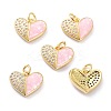 Real 18K Gold Plated Brass Micro Pave Clear Cubic Zirconia Pendants KK-D004-12G-1