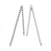 Brass Rhinestone Cup Chains Tassel Big Pendants X-KK-R129-08P-2