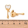 304 Stainless Steel Natural White Shell Stud Earrings EJEW-Z118-01G-5