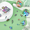 28Pcs 14 Style Rainbow Color Alloy Pendants FIND-FH0003-55-3