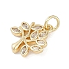 Rack Plating Brass Micro Pave Cubic Zirconia Pendants KK-H509-19G-01-2