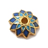 Multi-Petal Alloy Enamel Bead Caps FIND-G029-05G-02-1