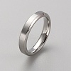 201 Stainless Steel Simple Plain Band Ring for Men Women RJEW-WH0015-06C-1