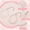 2 Pairs 2 Styles Women's Detachable ABS Plastic Imitation Pearl Beaded Shoe Laces for High Heels DIY-PH0022-88A-4