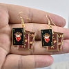 5 Pairs Halloween Alloy Enamel Dangle Earrings FS-WGBF0DA-02-3