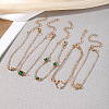 5Pcs 5 Styles Alloy Chain Bracelet & Bangle Set for Women WG6073F-01-4