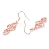 Brass Dangle Earrings EJEW-B002-03RG-2