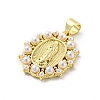 Brass with ABS Plastic Imitation Pearl Pendants FIND-Z023-04B-2