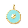 Hannukah Brass Enamel Pendants KK-M278-07A-G-1