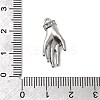 304 Stainless Steel Micro Pave Rhinestone Pendants STAS-G369-09P-3
