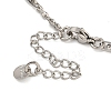 304 Stainless Steel Link Chain Bracelets for Women BJEW-S153-09P-3