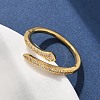 Brass Micro Pave Cubic Zirconia Finger Rings RJEW-C120-30A-G-3