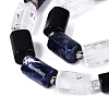 Natural Obsidian & Sodalite & Quartz Crystal Beads Strands G-Q614-01A-07-4