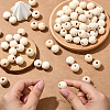 Natural Unfinished Wood Beads WOOD-SP0001-62F-4