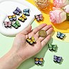 12Pcs 6 Styles Butterfly Food Grade Eco-Friendly Silicone Beads SIL-CJ0001-89-4