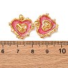 304 Stainless Steel Enamel Pendants STAS-U061-21G-02-3