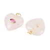Natural Rose Quartz Pendants X-G-Z134-04C-2