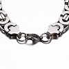 Tarnish Resistant 201 Stailess Steel Byzantine Chain Bracelets BJEW-G469-12P-2