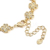 Brass Micro Pave Cubic Zirconia Link Bracelets for Women BJEW-U013-01G-04-3