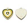 Rack Plating Light Gold Alloy Enamel Pendants LS-ENAM-Q444-014K-RS-2