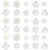 600Pcs 10 Styles ABS Plastic Imitation Pearl & Acrylic Bead Caps OACR-SC0002-36-7