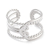 Non-Tarnish 304 Stainless Steel Oval Open Cuff Rings for Women RJEW-K273-07P-2