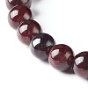 Natural Garnet & Lava Rock Round Beads Stretch Bracelets Set BJEW-JB06982-01-10