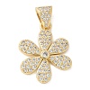 Brass Micro Pave Cubic Zirconia Pendants KK-K298-37G-1