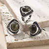 Natural Labradorite Adjustable Rings G-P560-03AS-05-1