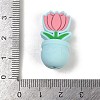 Flower Food Grade Silicone Focal Beads LS-SIL-A011-03B-02-3