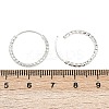 Brass Textured Hoop Earrings EJEW-F378-03C-S-3