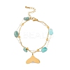 Summer Beach Nuggets Natural Amazonite & Imitation Pearl Multi-Strand Bracelets BJEW-P326-06A-G-2