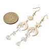 Moon & Sun & Star Brass Asymmetrical Earrings EJEW-JE05461-03-3