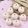Natural Unfinished Wood Beads WOOD-S651-A10mm-LF-5