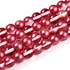 Baking Paint Transparent Glass Beads Strands DGLA-N011-10mm-06-1